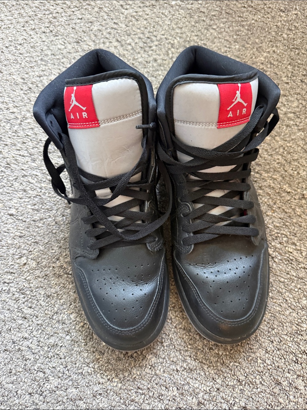 Nike Air Jordan Black/Grey/Red, High-Top Sneakers